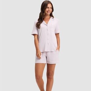 Cozy Earth Bamboo Stretch-Knit Pajama Shorts in Lilac Size Medium